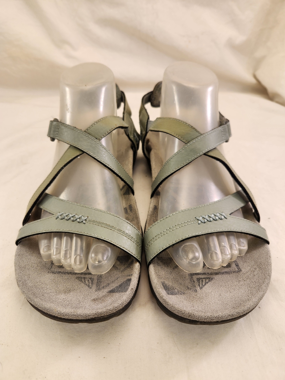 MERRELL SANDSPUR ROSE SAGE GREEN LEATHER SANDALS WOMEN SIZE 9/40